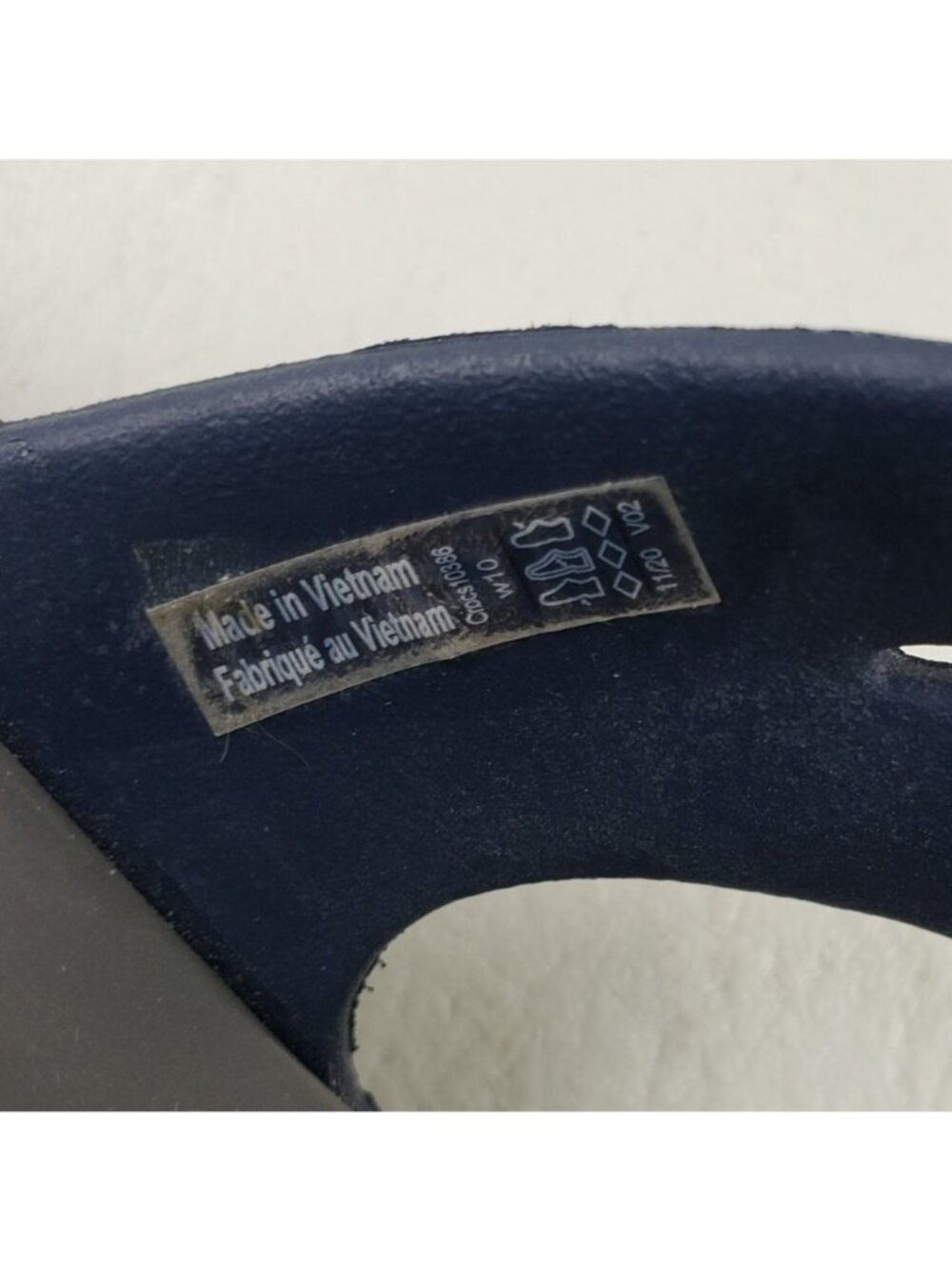 Crocs Patricia Slide Wedge Sandal Womens 10 Blue Strappy Slip On Comfort Shoe - Picture 12 of 13